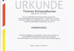 Urkunde Ehrenkodex