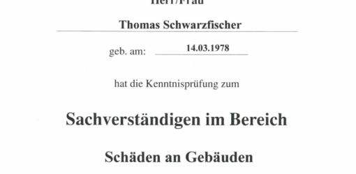 Zertifikat VfB Schäden